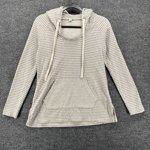 Standard James Perse Sweater 2 Womens M Gray Striped Pullover Hoodie Casual